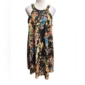 Betsy Johnson floral halter mini dress size 8